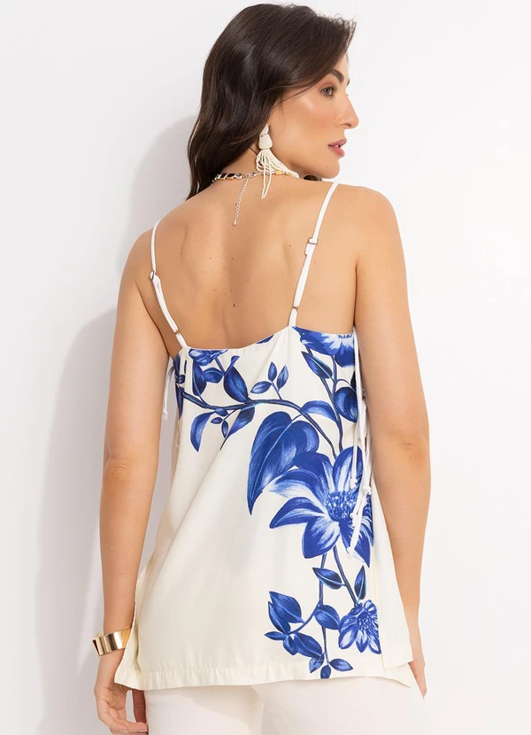 Farm - Blusa de Alça em Viscose Off White 2