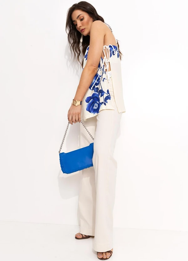 Farm - Blusa de Alça em Viscose Off White 4