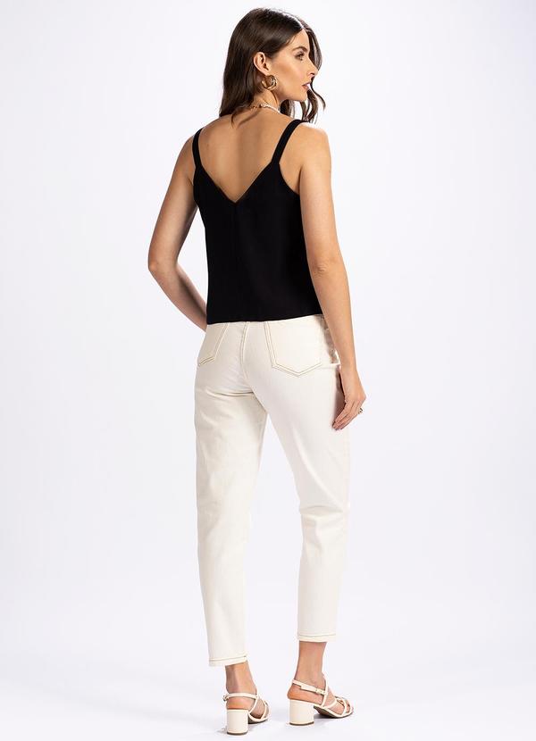 Hering - Blusa de Alça em Viscose Preto 4