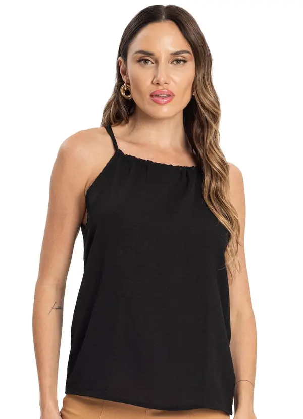 Rovitex - Blusa de Alça Feminina Air Flow Preto