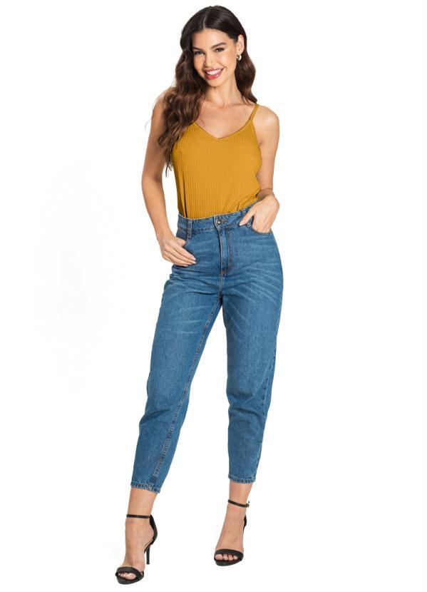 Rovitex - Blusa de Alça Feminina Básica Amarelo 3