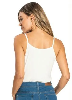 Rovitex - Blusa de Alça Feminina Básica Bege - ROVITEX