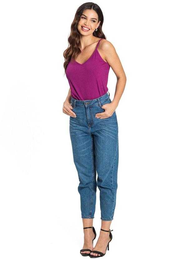 Rovitex - Blusa de Alça Feminina Básica Roxo 3