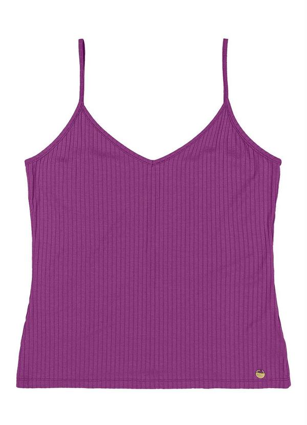 Rovitex - Blusa de Alça Feminina Básica Roxo 4