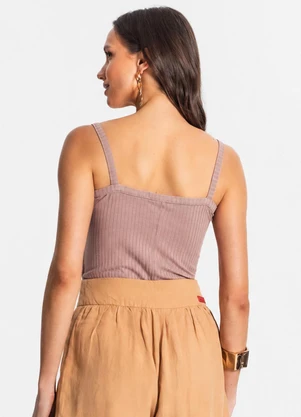 Rovitex - Blusa de Alça Feminina Bege - ROVITEX