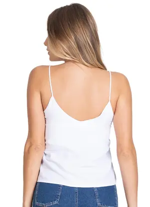 Rovitex - Blusa de Alça Feminina Branco - ROVITEX