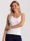 Rovitex - Blusa de Alça Feminina Canelada Branco - variação: Branco