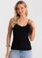 Rovitex - Blusa de Alça Feminina Canelada Branco - variação: Preto