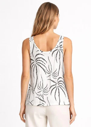 Infinita Cor - Blusa de Alça Feminina com Friso Bege - INFINITA COR