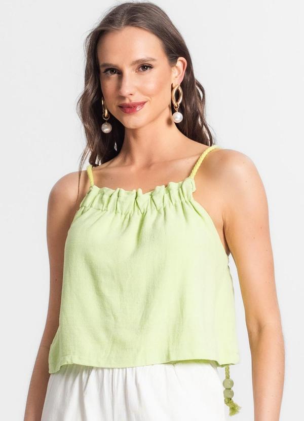 Endless - Blusa de Alça Feminina em Linho Strong Verde
