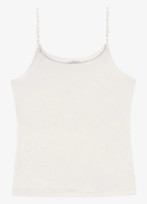 Veev - Blusa de Alça Feminina em Modal Alça Bege
