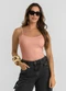 Dianna - Blusa de Alça Feminina em Poliamida Rosa - variação: Marrom