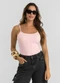 Dianna - Blusa de Alça Feminina em Poliamida Rosa - variação: Rosa