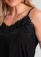 Dianna - Blusa de Alça Feminina em Tecido Acetinado Preto - variação: Preto