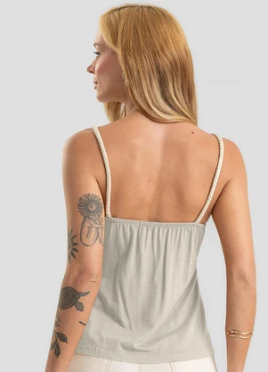 Dianna - Blusa de Alça Feminina em Tecido Visco Bege - DIANNA