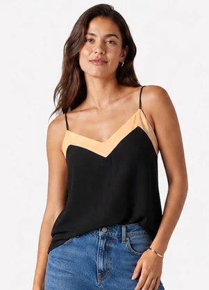 Rovitex - Blusa de Alça Feminina em Viscose Preto - ROVITEX