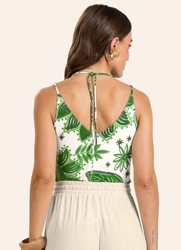 Endless - Blusa de Alça Feminina em Viscotorcion Verde 2