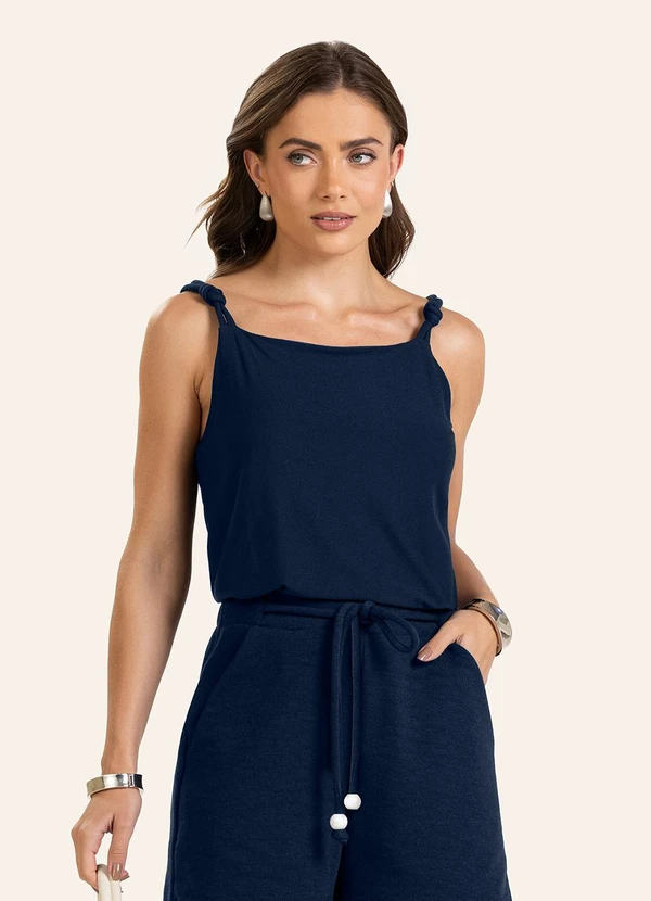 Endless - Blusa de Alça Feminina Endless. Azul 4