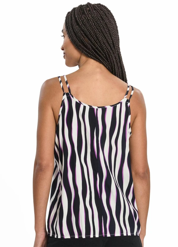 Rovitex - Blusa de Alça Feminina Estampada Azul 2