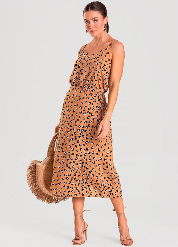 Dianna - Blusa de Alça Feminina Estampada Bege 3