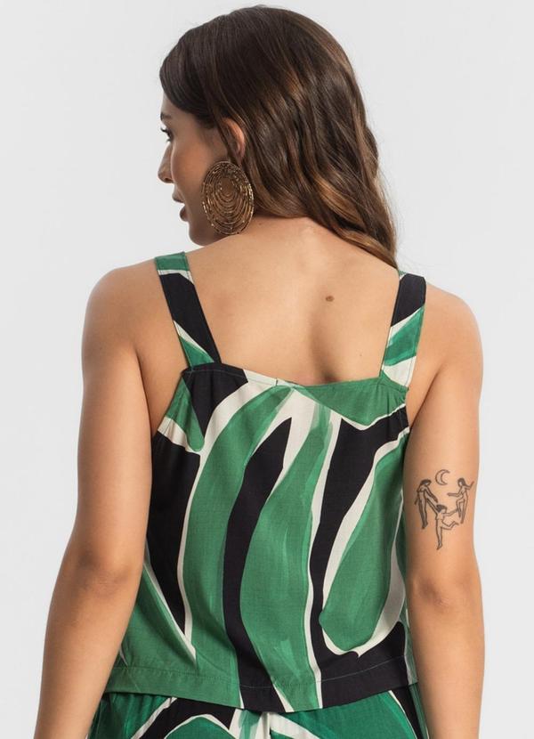 Endless - Blusa de Alça Feminina Estampada Preto 2