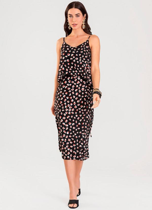 Dianna - Blusa de Alça Feminina Estampada Preto 3