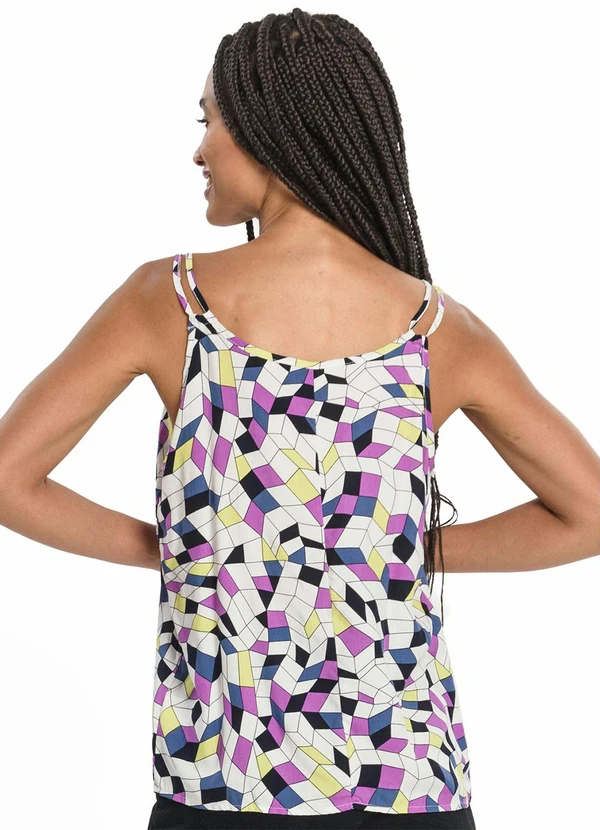 Rovitex - Blusa de Alça Feminina Estampada Roxo 2