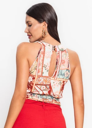 Endless - Blusa de Alça Feminina Estampada Vermelho - ENDLESS