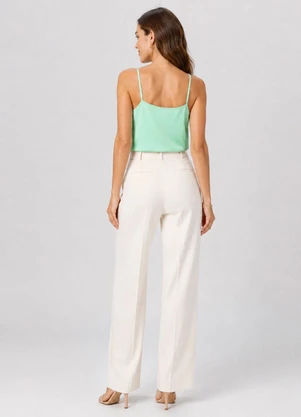 Infinita Cor - Blusa de Alça Feminina Malha Chanty Verde - INFINITA COR