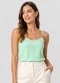 Infinita Cor - Blusa de Alça Feminina Malha Chanty Verde - variação: Verde