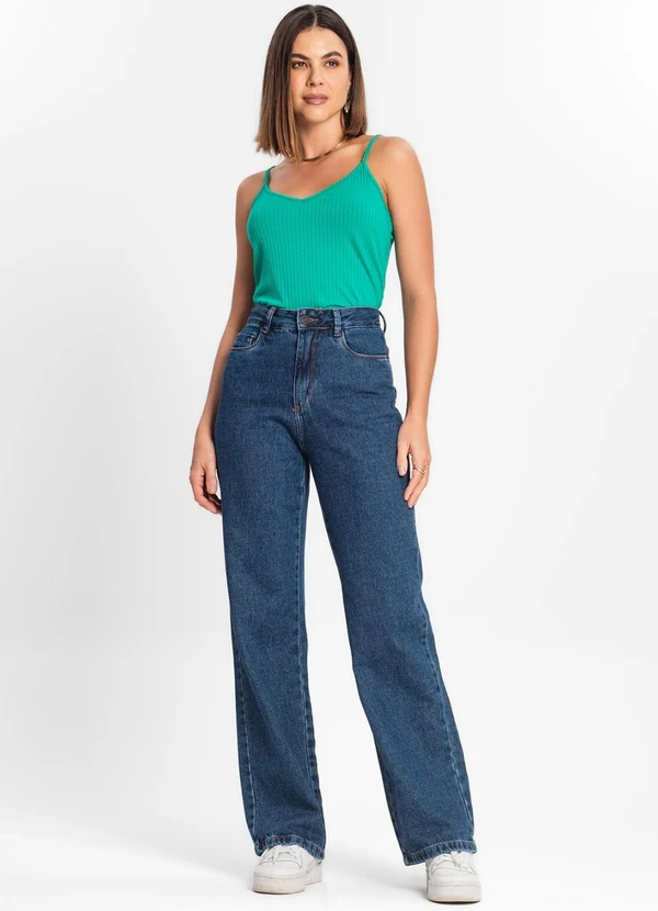 Rovitex - Blusa de Alça Feminina Ribana Canelada Verde 3