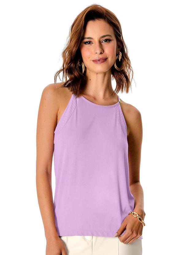 Rovitex - Blusa de Alça Feminina Ribana Tricot Roxo
