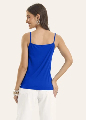 Rovitex - Blusa de Alça Feminina Ribana Viscose Azul - ROVITEX