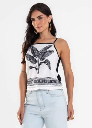 Rovitex - Blusa de Alça Feminina Ribana Viscose Preto - ROVITEX