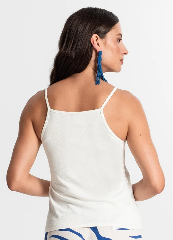 Rovitex - Blusa de Alça Feminina Bege 3