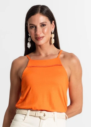 Rovitex - Blusa de Alça Feminina Laranja - ROVITEX