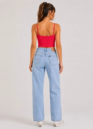Infinita Cor - Blusa de Alça Feminina Tecido Henera Vermelho - INFINITA COR