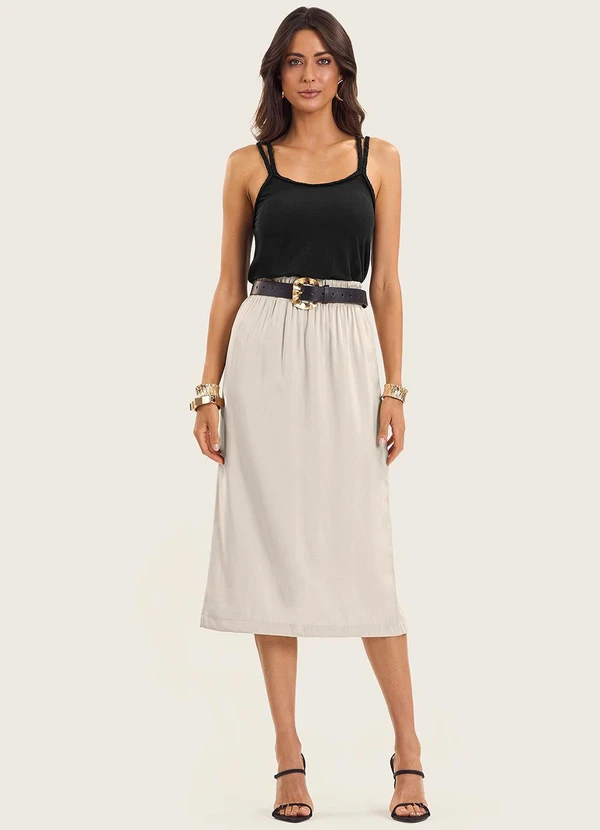 Endless - Blusa de Alça Feminina Visco Maquinetada Preto 2