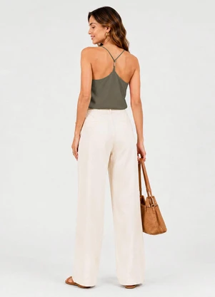 Infinita Cor - Blusa de Alça Feminina Visco Premiere Verde - INFINITA COR