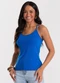 Rovitex - Blusa de Alça Feminina Viscotorcion Básica Rosa - variação: Azul