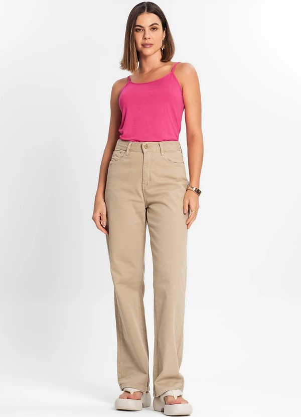 Rovitex - Blusa de Alça Feminina Viscotorcion Básica Rosa 3