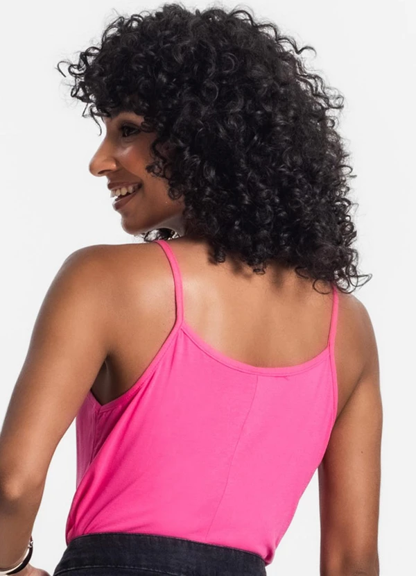 Rovitex - Blusa de Alça Feminina Viscotorcion Básica Rosa 2