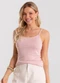 Rovitex - Blusa de Alça Feminina Viscotorcion Básica Rosa - variação: Rosa