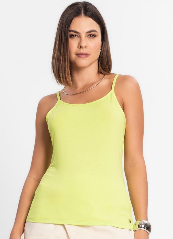 Rovitex - Blusa de Alça Feminina Viscotorcion Básica Verde