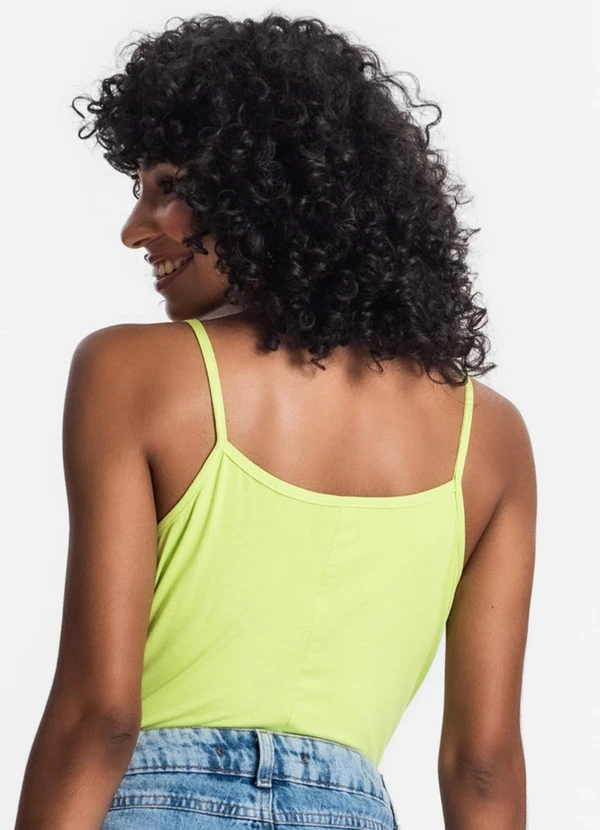 Rovitex - Blusa de Alça Feminina Viscotorcion Básica Verde 2