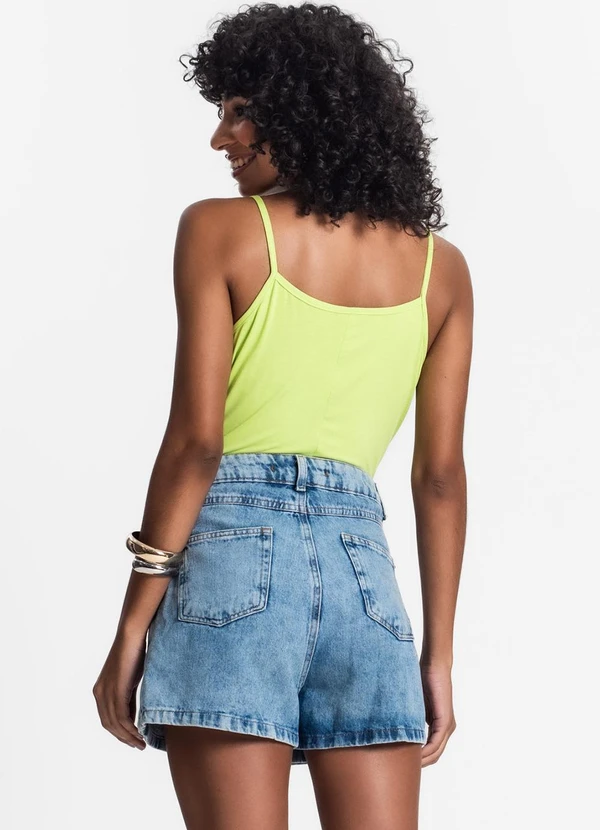 Rovitex - Blusa de Alça Feminina Viscotorcion Básica Verde 4