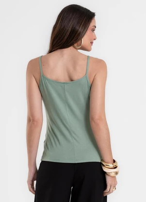Rovitex - Blusa de Alça Feminina Viscotorcion Básica Verde - ROVITEX