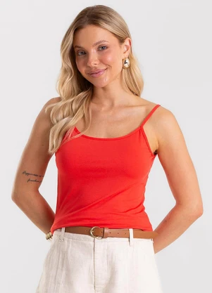 Rovitex - Blusa de Alça Feminina Viscotorcion Vermelho - ROVITEX