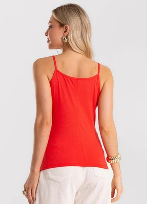 Rovitex - Blusa de Alça Feminina Viscotorcion Vermelho - ROVITEX