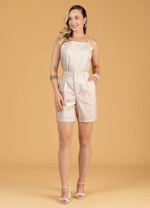 Soft Bonni - Blusa de Alca Fina Adulto Feminino Bege - SOFT BONNI